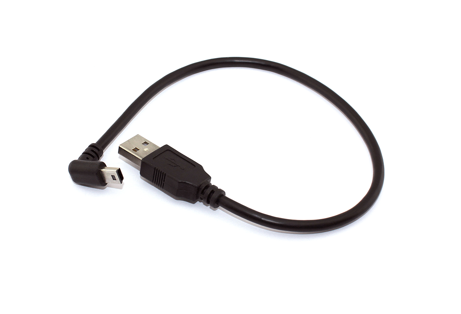 Кабель USB Type A на Mini USB угол вниз 0,25 м