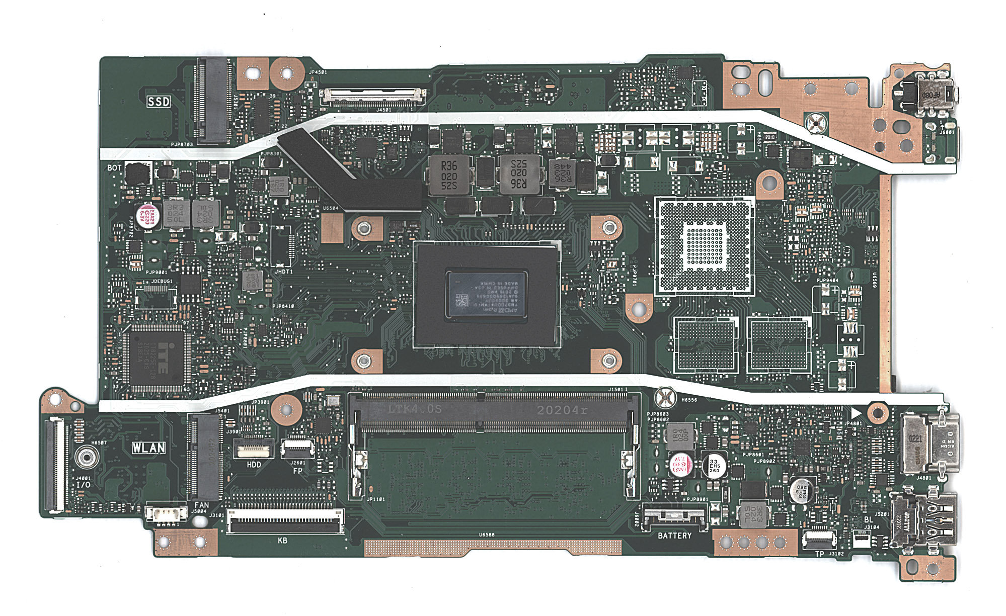 Материнская плата для Asus X409DA 4G/R7-3700U 90NB0P30-R00170