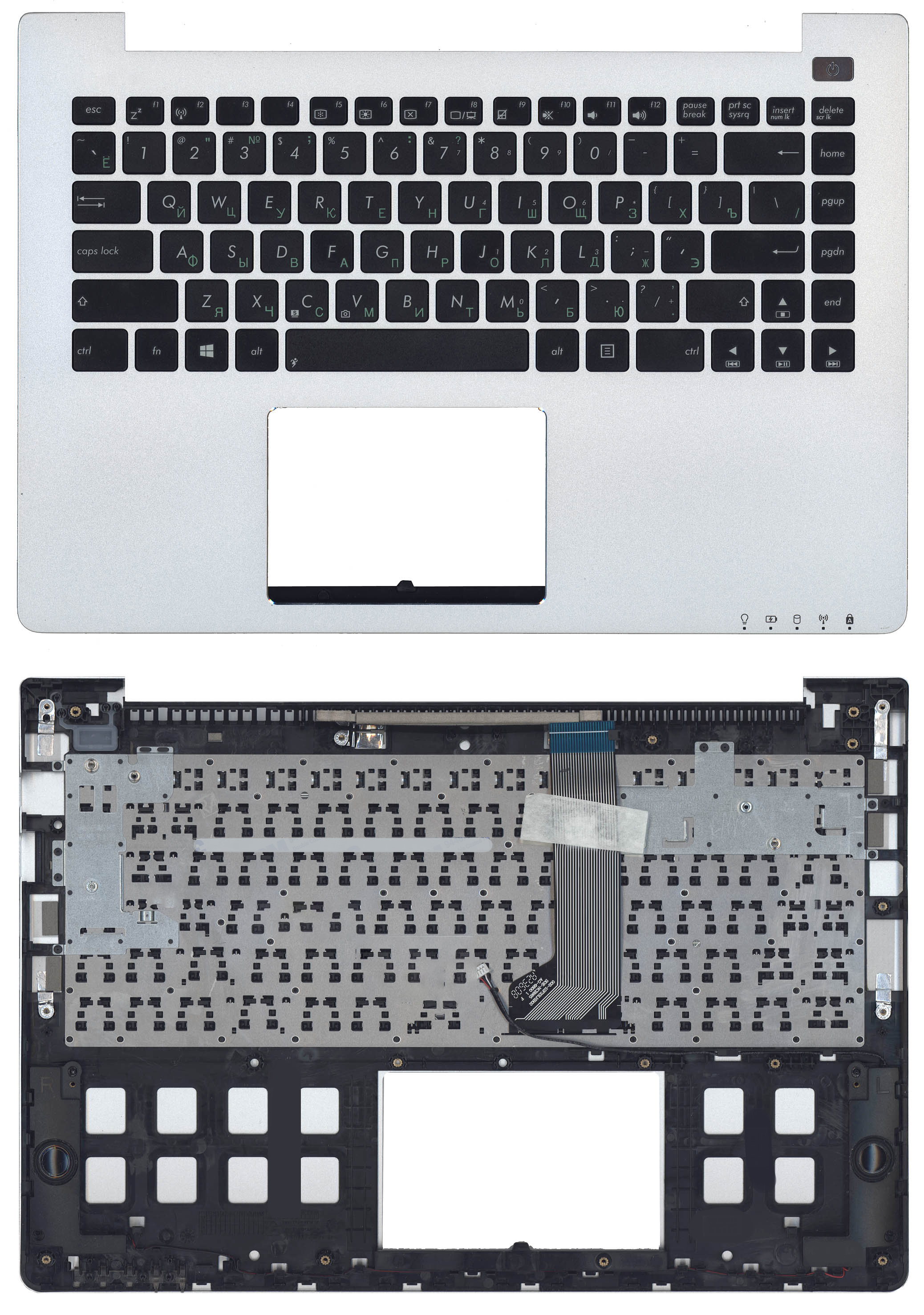 Топкейс для Asus VivoBook S400CA S451 S401 серебристый