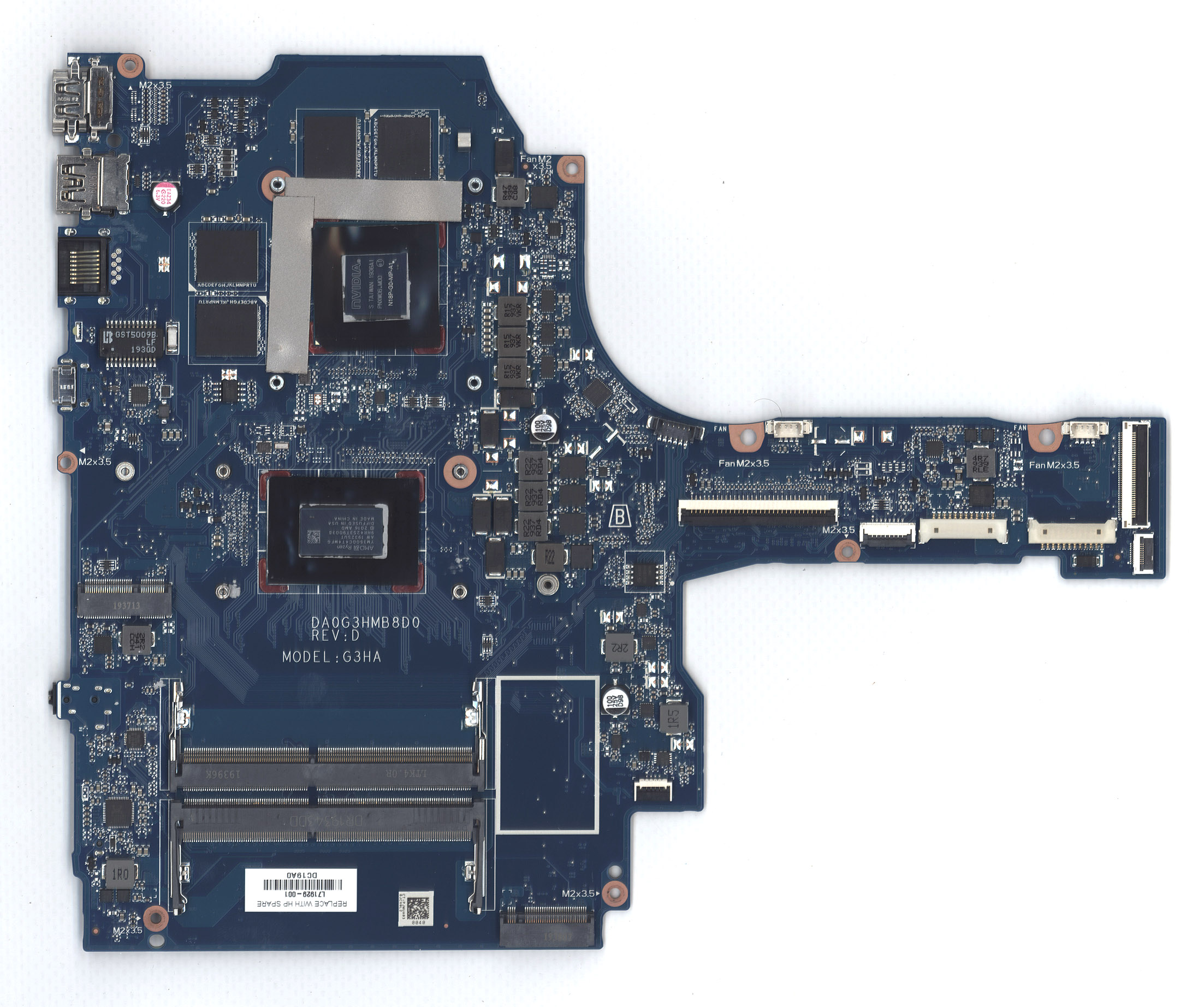 Материнская плата HP Gaming 15-EC AMD Ryzen 5 3550H GTX 1650