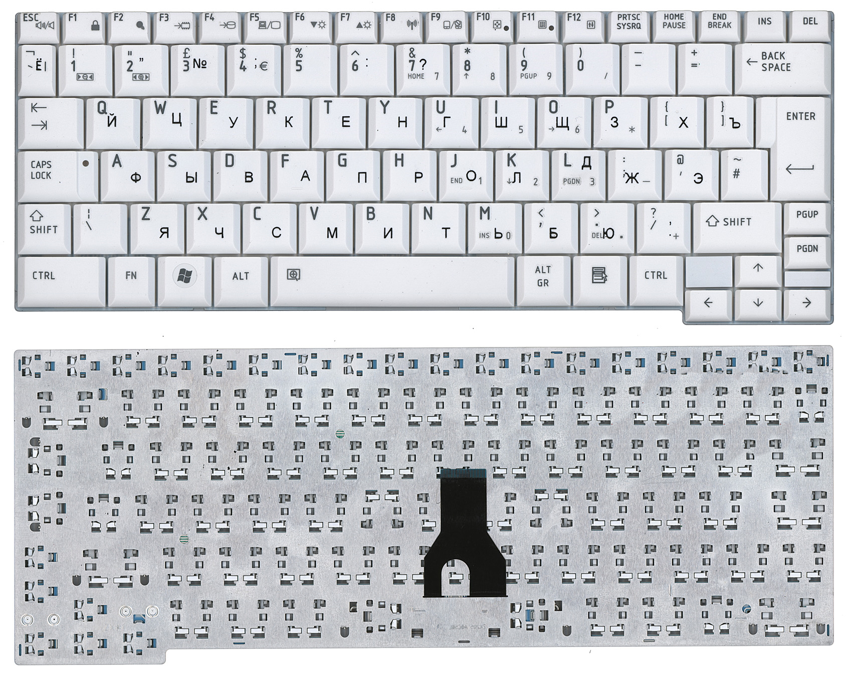 Клавиатура для ноутбука Toshiba Portege A600 A603 R500 R600 R601 R603 белая