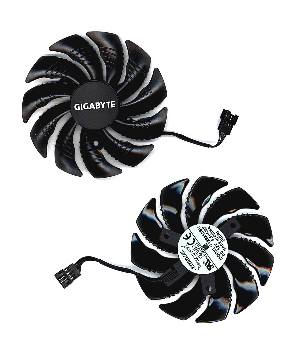 Вентилятор (кулер) для видеокарты Gigabyte RX 470, 570, 580, GTX 1060 88мм 4-pin
