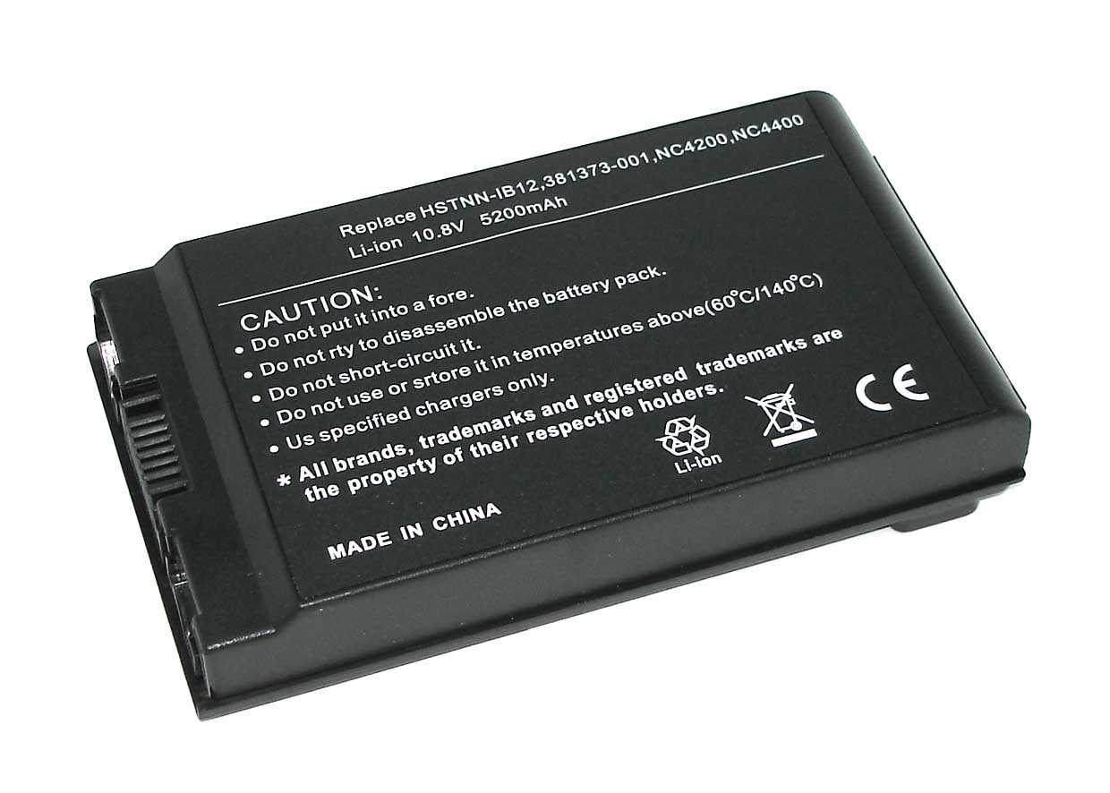 Аккумуляторная батарея для ноутбука HP Compaq NC4400 (HSTNN-IB12) 5200mAh OEM черная