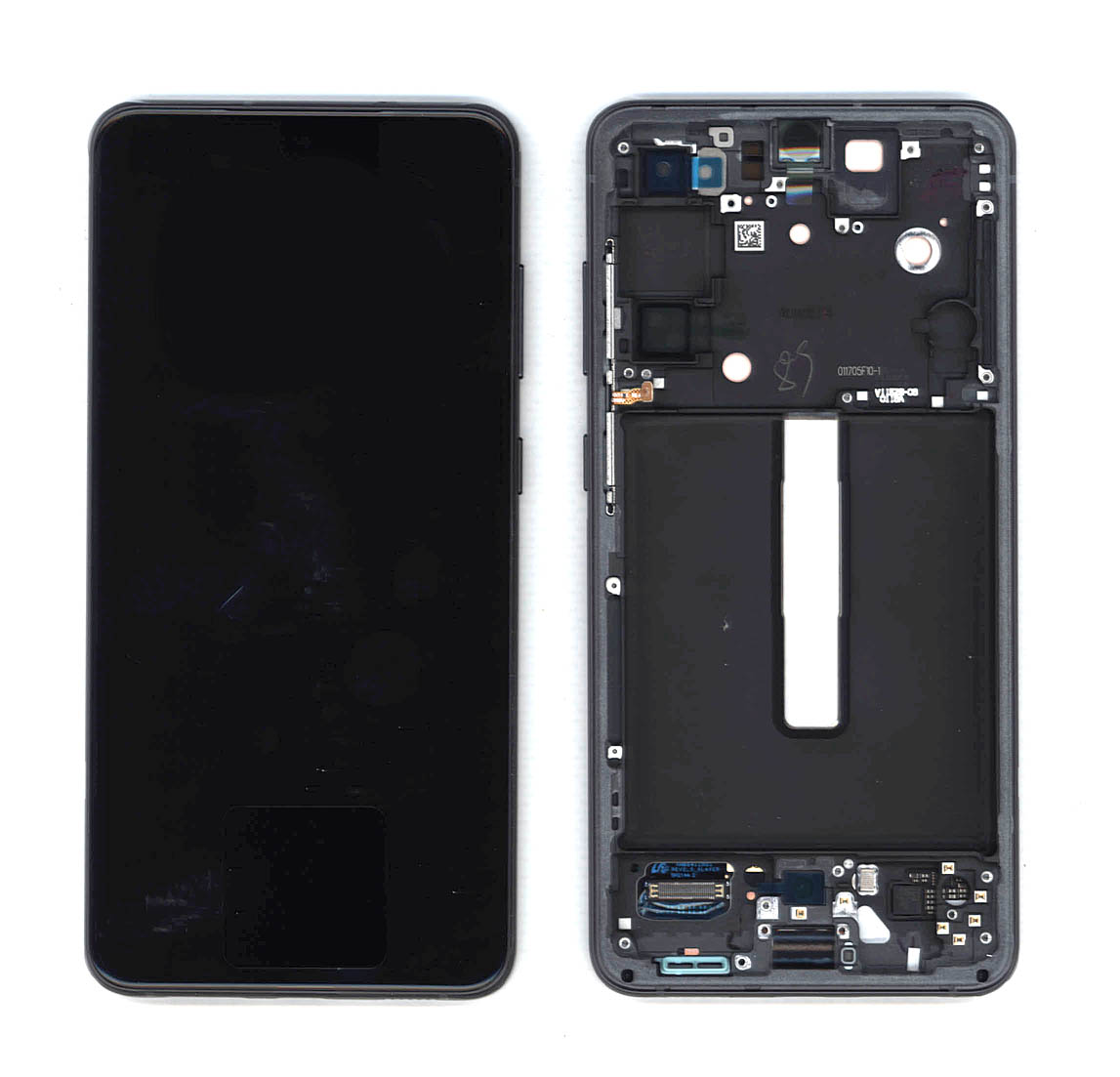 Дисплей для Samsung Galaxy S21 FE 5G SM-G990B/DS черный с рамкой