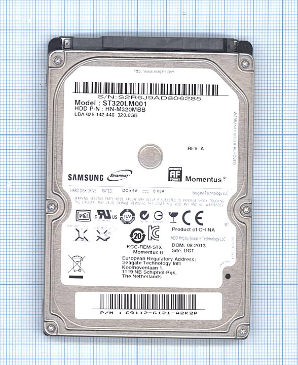 Жесткий диск для Samsung Momentus 2.5", 320GB, ST320LM001