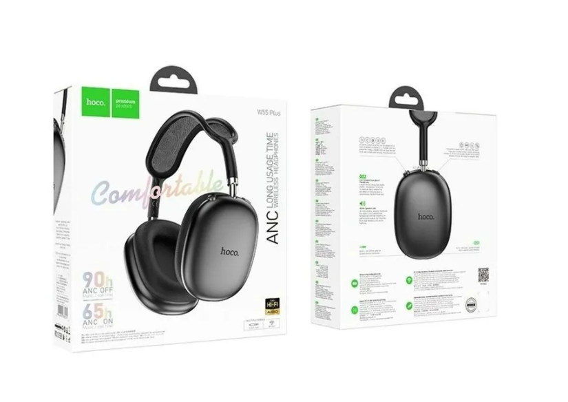 Наушники HOCO W55 Plus полноразмерные, беспроводные, Bluetooth 5.4, черный