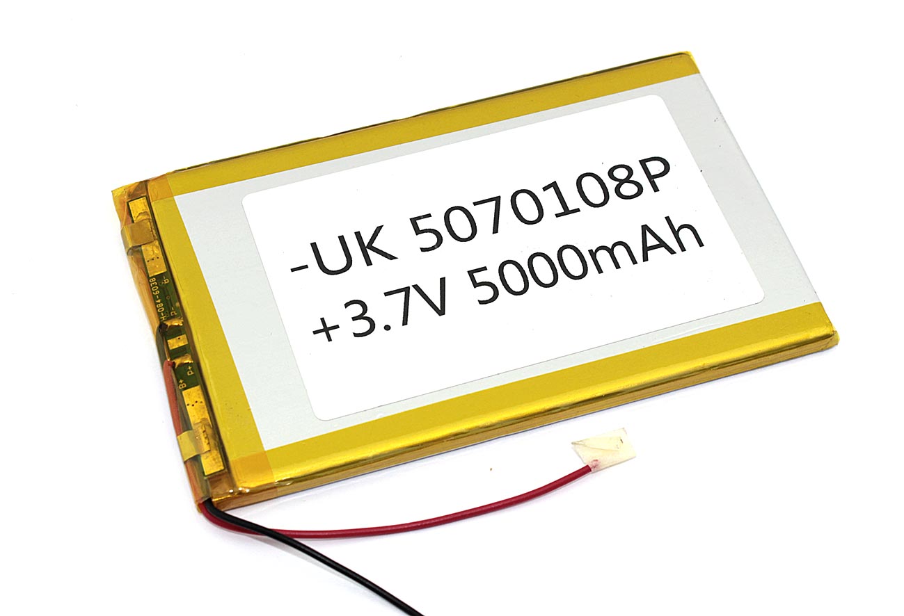 Аккумулятор Li-Pol (батарея) 5*70*108мм 2pin 3.7V/5000mAh