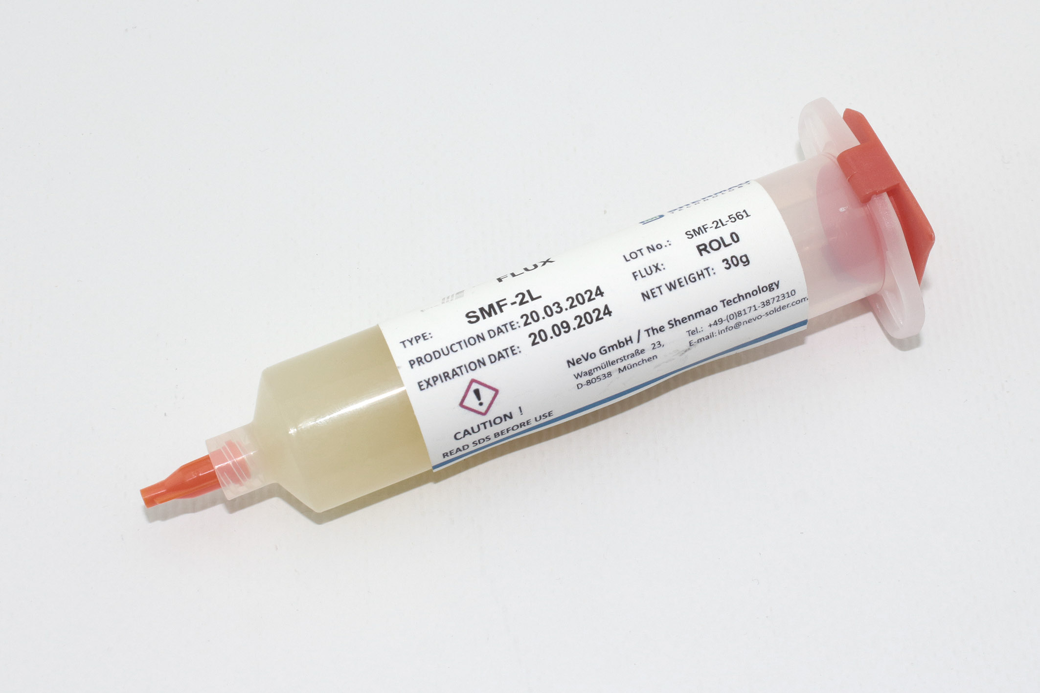 Флюс-гель SMF-2L безотмывочный, 30 мл. (срок годности 09.2024) уценка