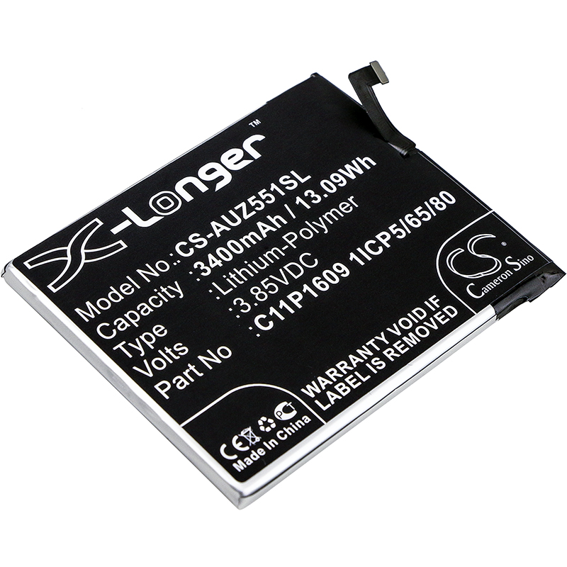 Аккумулятор CS-AUZ551SL C11P1609, C11P1611 для Asus ZenFone 3 Max 5.5 3.85V / 3400mAh / 13.09Wh