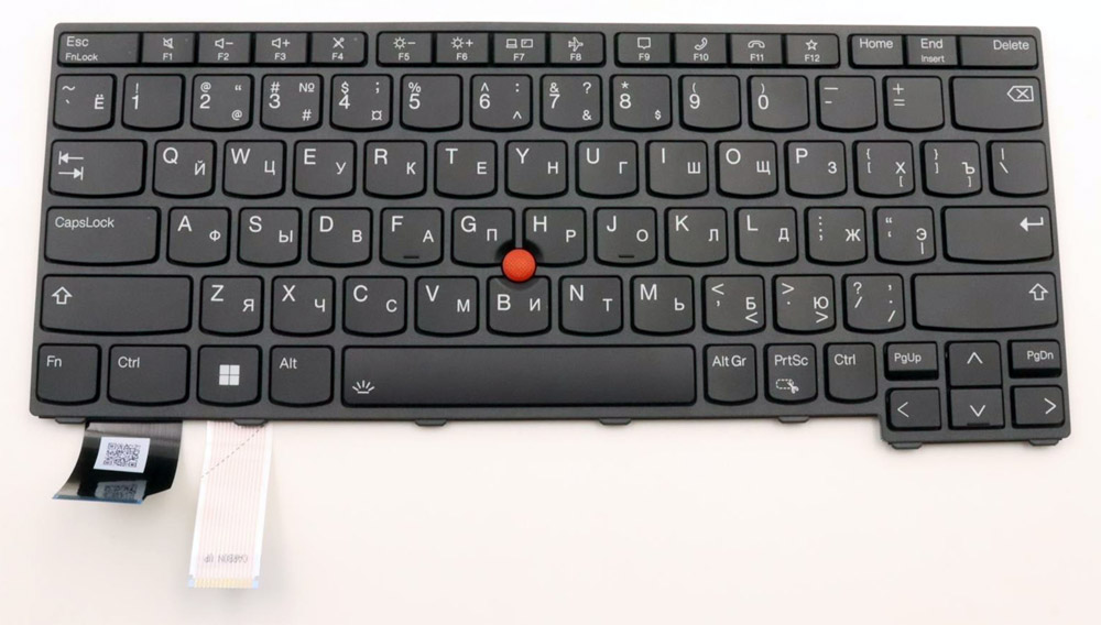 Клавиатура для ноутбука Lenovo ThinkPad X13 Gen 3 черная с подсветкой