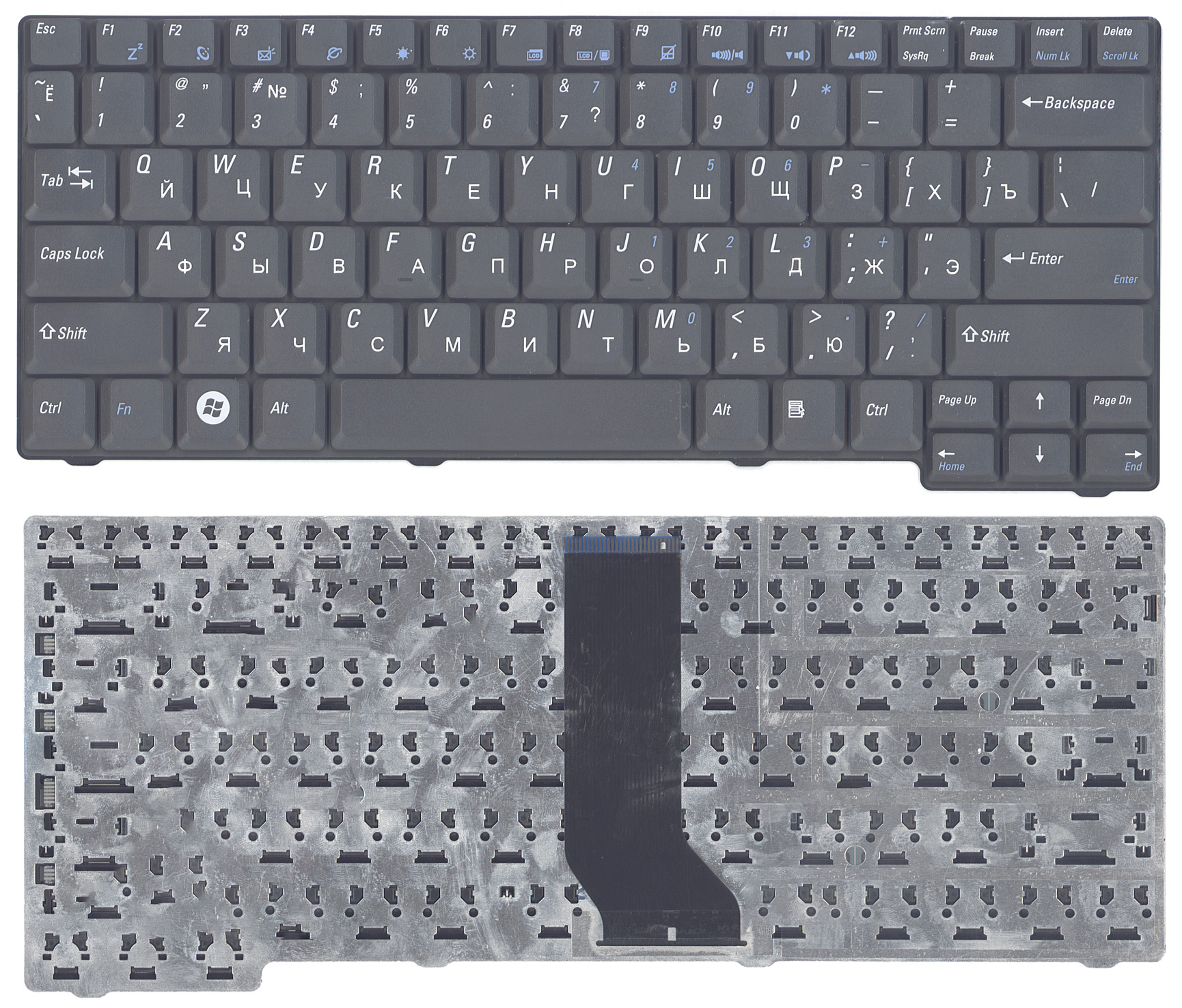 Клавиатура для ноутбука Fujitsu-Siemens Amilo Pro V2000 v2040 A1650G M7400 черная