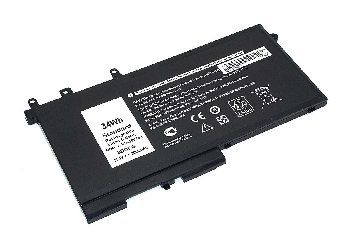 Аккумуляторная батарея для ноутбука Dell E5580 (3DDDG) 11,4V 3000mAh OEM