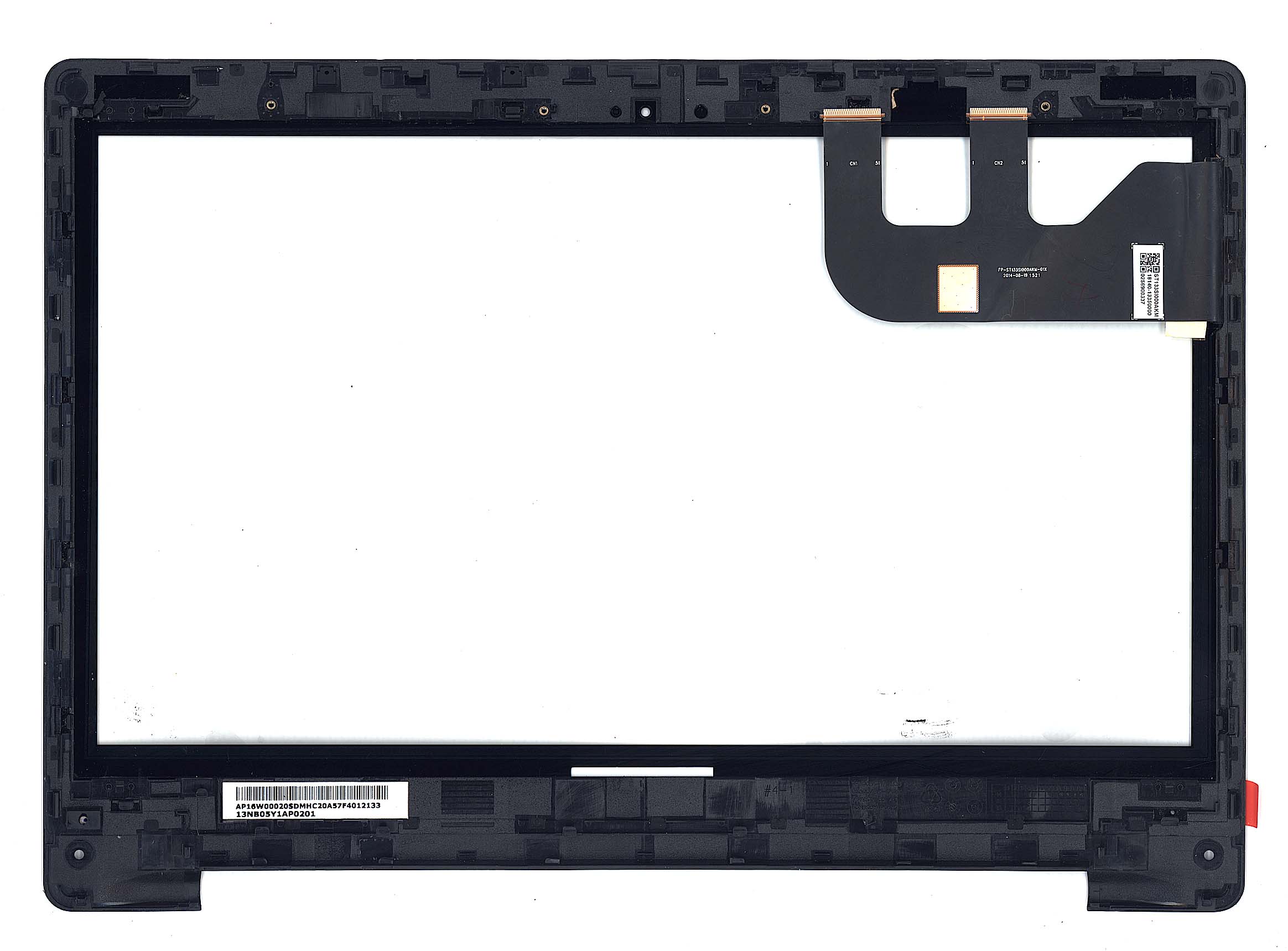 Сенсорное стекло (тачскрин) для Asus Transformer Book Flip TP300LA черное с рамкой