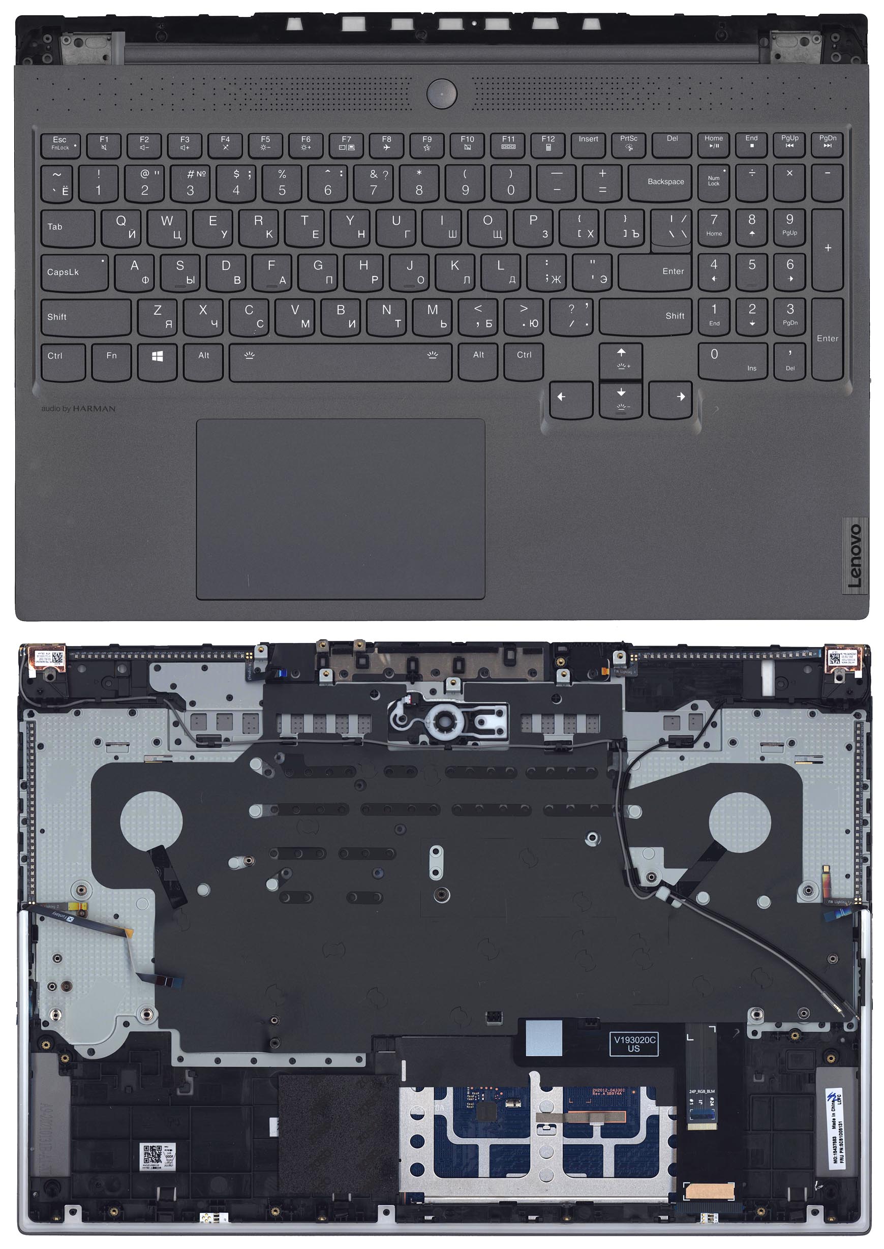 Топкейс для Lenovo Legion 7-16ITHg6 серый
