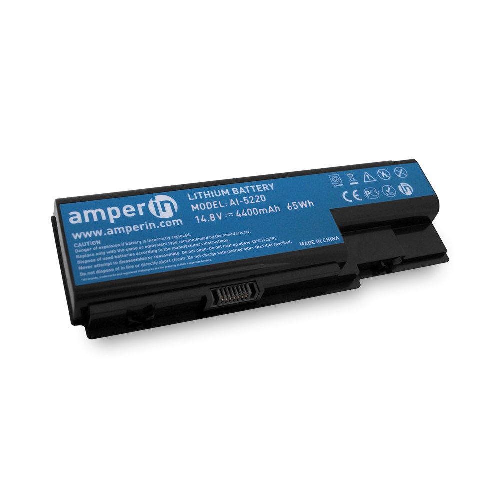 Аккумуляторная батарея Amperin для ноутбука Acer Aspire 5220 14.8V 4400mAh (65Wh) AI-5220