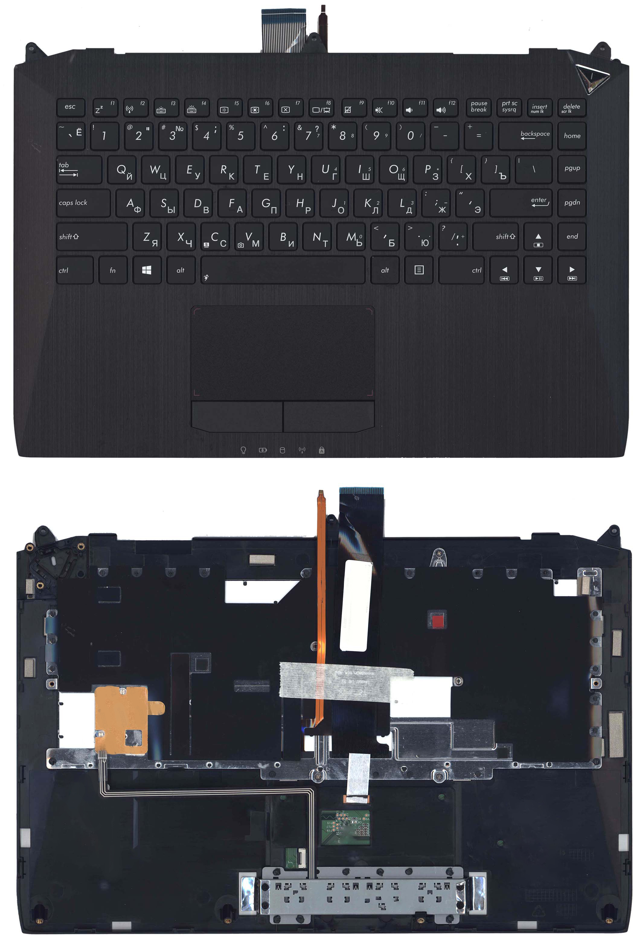 Топкейс для Asus G46 черный с подсветкой
