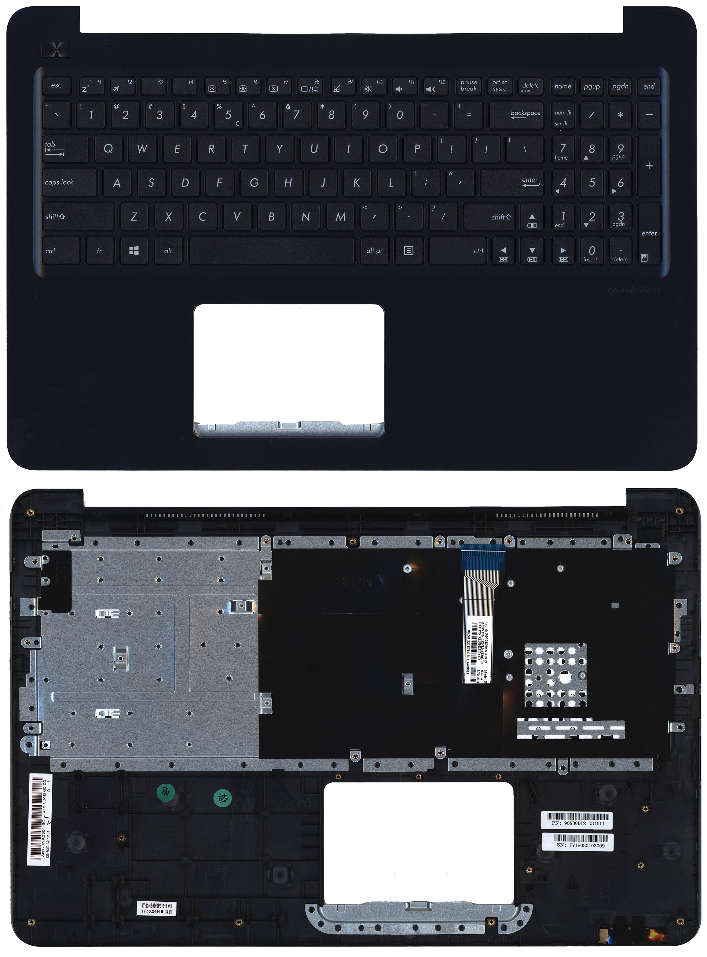 Топкейс для ноутбука Asus E502NA синий ENG