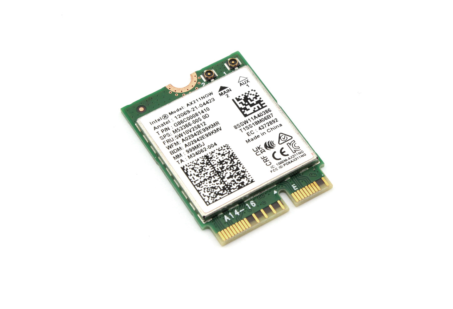 Wi-Fi адаптер + Bluetooth Intel Wi-Fi 6 AX211.NGWG