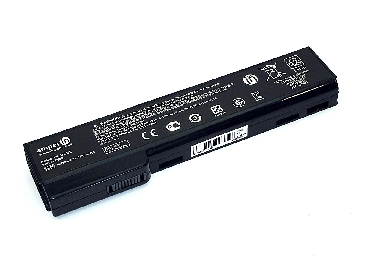 Аккумуляторная батарея Amperin для ноутбука HP Compaq 6560b (HSTNN-LB2G) 10.8V 4400mAh AI-6560