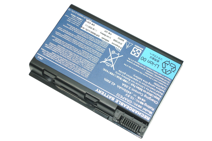 Аккумуляторная батарея для ноутбука Acer Aspire 5100 (BATBL50L6) 10,8-11,1V 5200mAh OEM черная