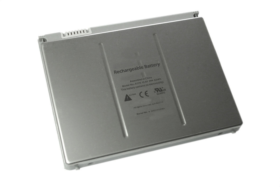 Аккумуляторная батарея для ноутбука Apple MacBook Pro A1175 A1150 5400mAh серебристая