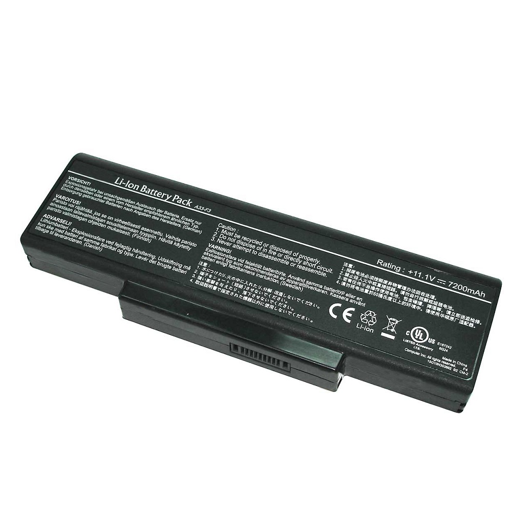 Аккумуляторная батарея для ноутбука Asus A9, F2, F3, S9 11.1V 7200mAh A33-F3 черная