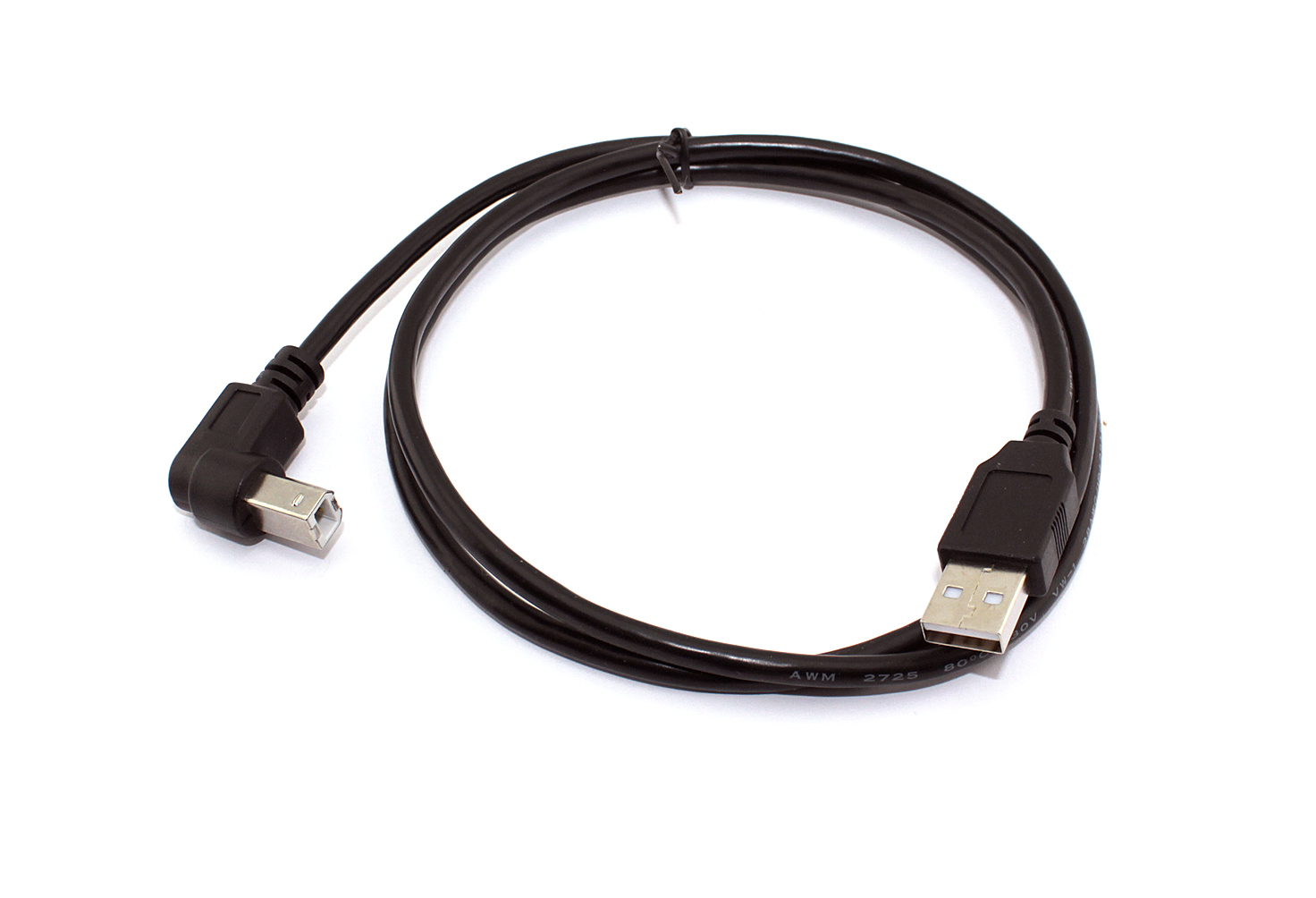 Кабель USB 2.0 на USB-B угол вниз 1 м