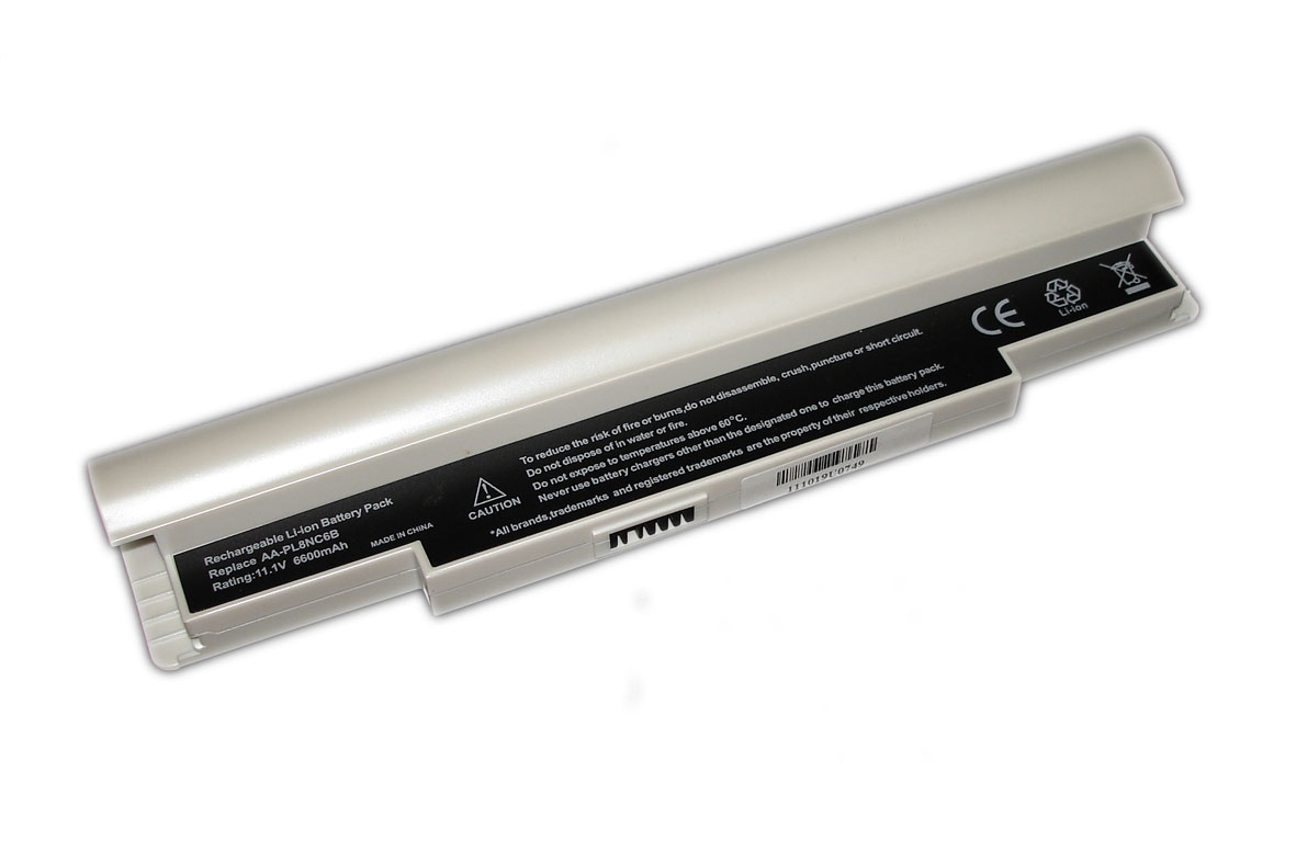 Аккумуляторная батарея для ноутбука Samsung Mini NC10 (AA-PB6NC6E) 5200mAh OEM белая