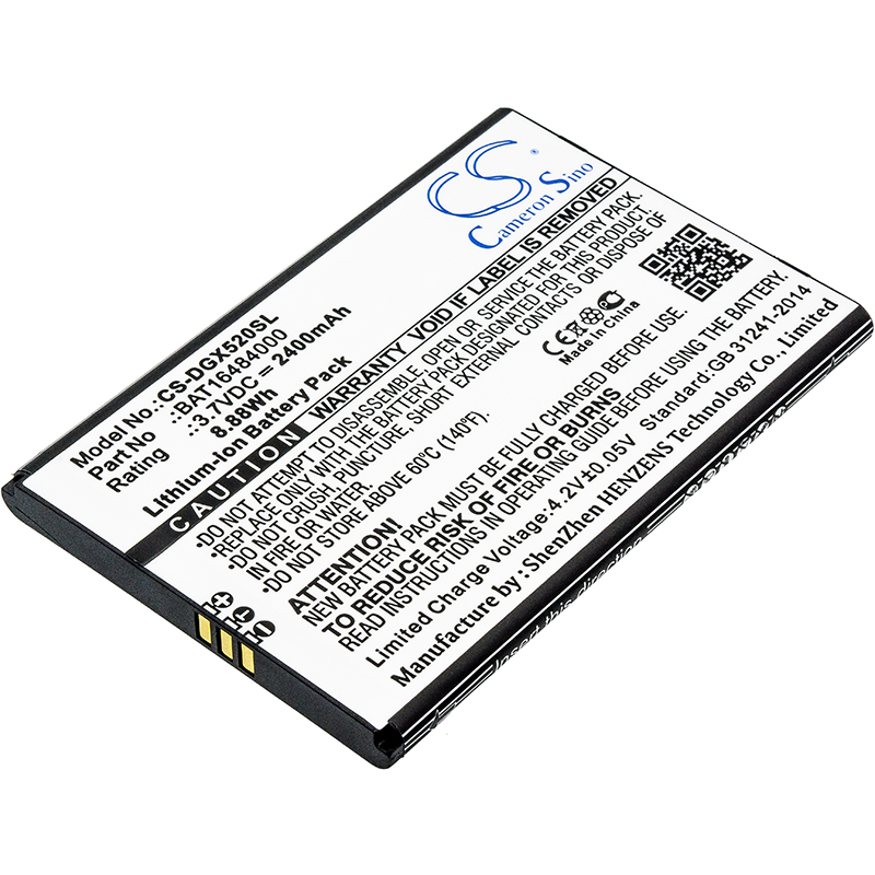Аккумулятор CS-DGX520SL BAT16484000 для DOOGEE X5 Max X5 MAX Pro 3.7V / 2400mAh / 8.88Wh