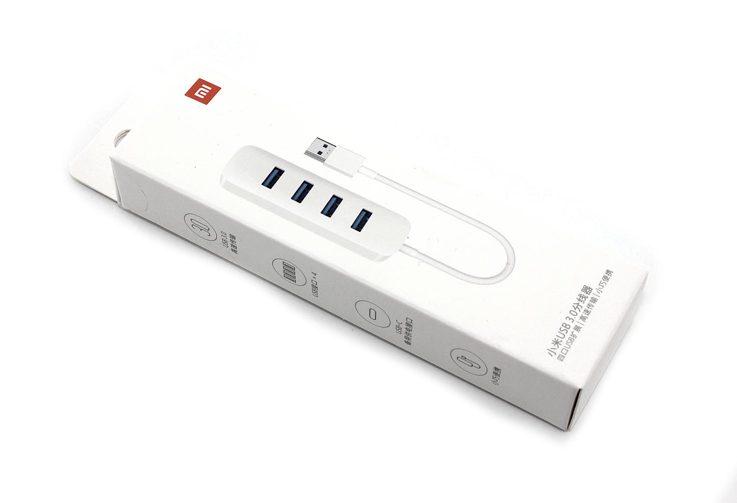 Переходник хаб Xiaomi USB3.0 Line Splitter XMFXQ01QM, white