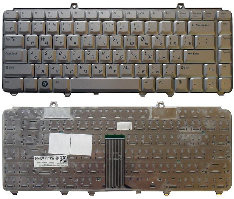 Клавиатура для ноутбука Dell Inspiron 1420 1520 1525 1526 1540 Vostro 1400 1500 серебристая