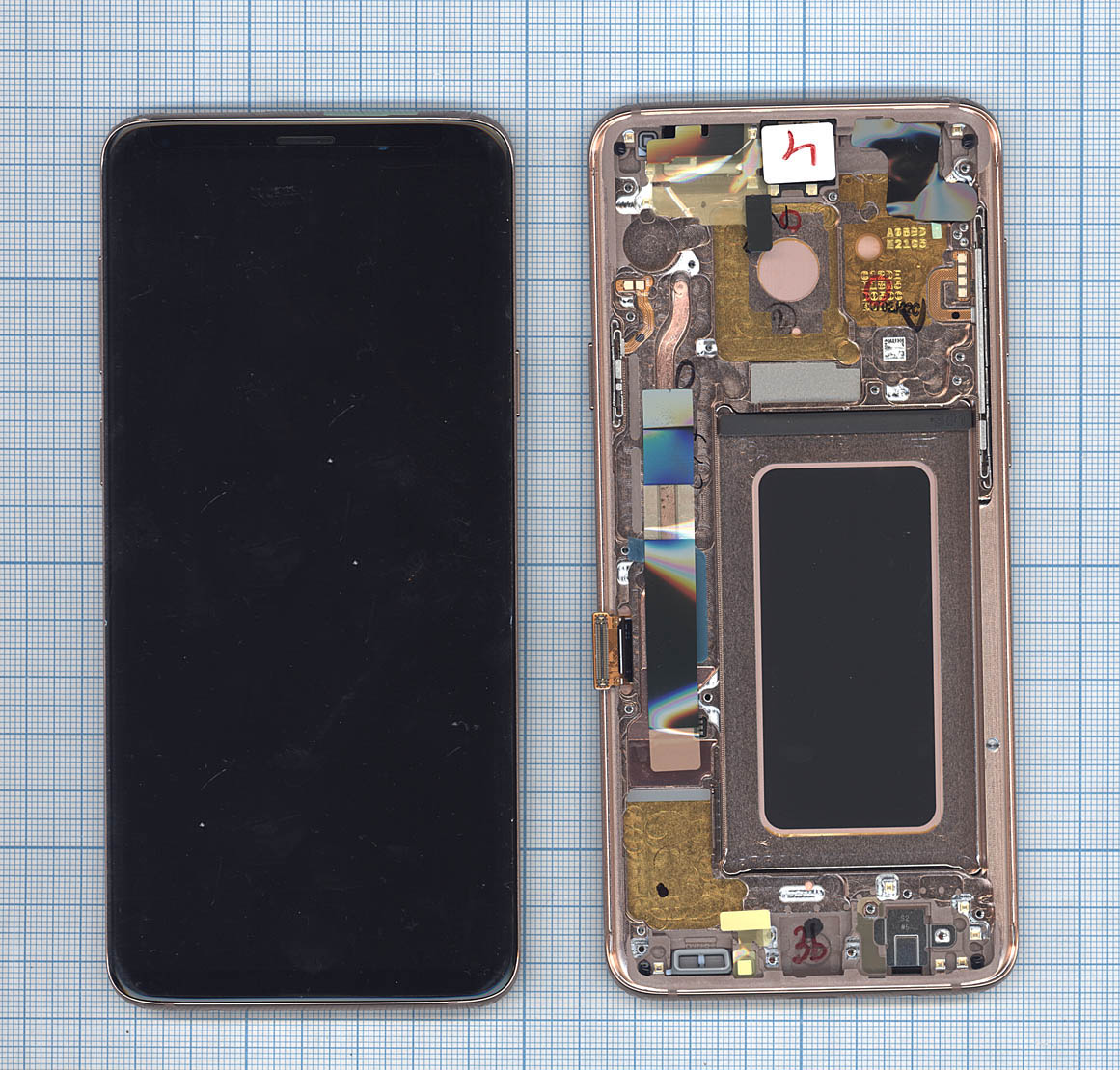 Дисплей для Samsung Galaxy S9 Plus SM-G965F в сборе с тачскрином и рамкой золото