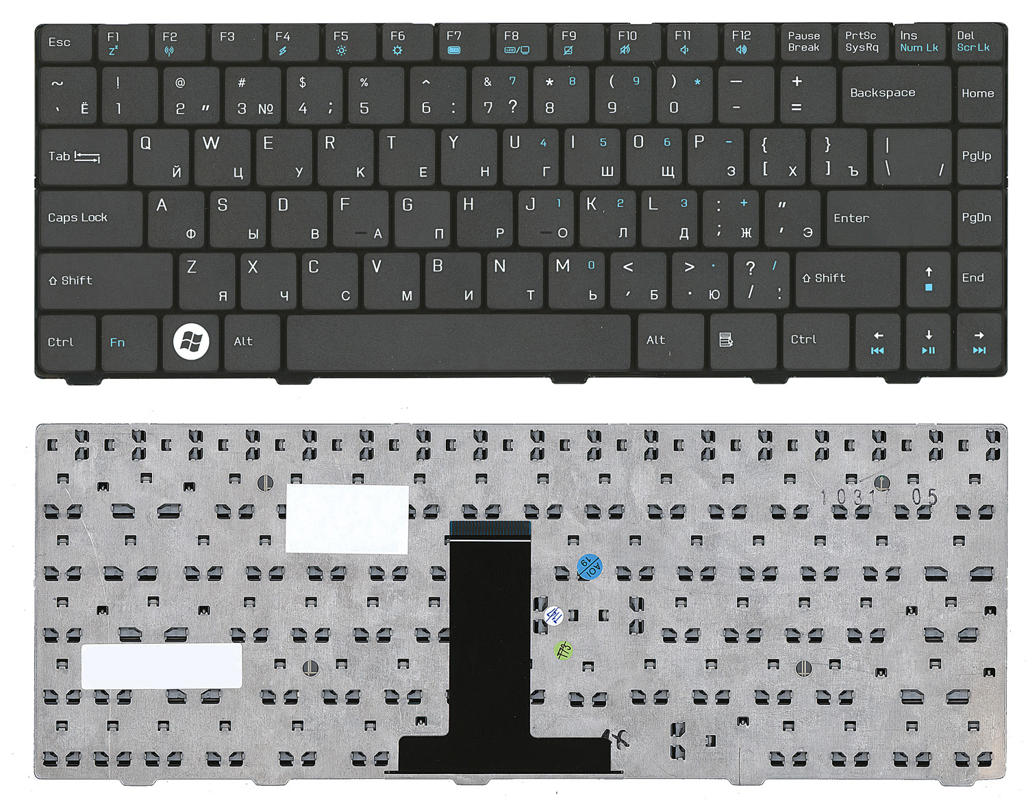 Клавиатура для ноутбука Asus F80 черная