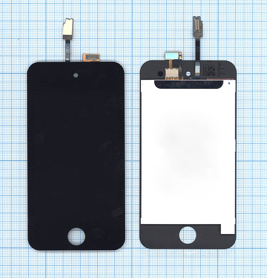 Дисплей для iPod touch 4 в сборе с тачскрином черный