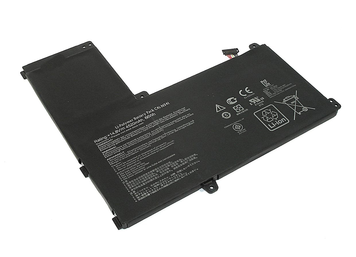 Аккумуляторная батарея для ноутбука Asus N541 Q501 14.8V 4500mAh C41-N541 черная