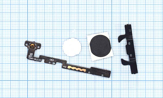 Кнопка Home для Apple Ipad mini белая со шлейфом
