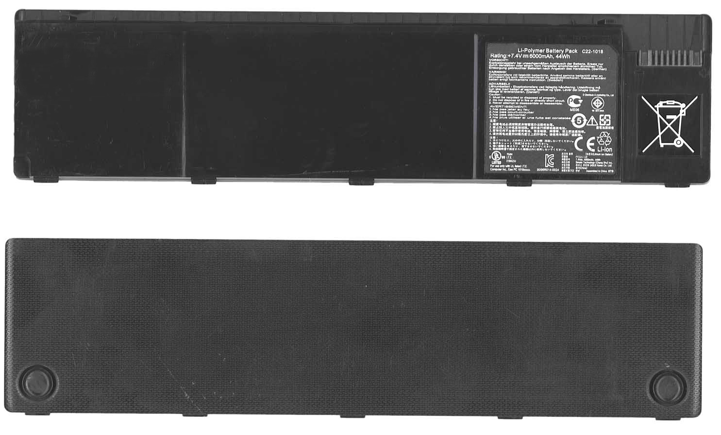 Аккумуляторная батарея для ноутбука Asus Eee PC 1018 44Wh C22-1018 черная