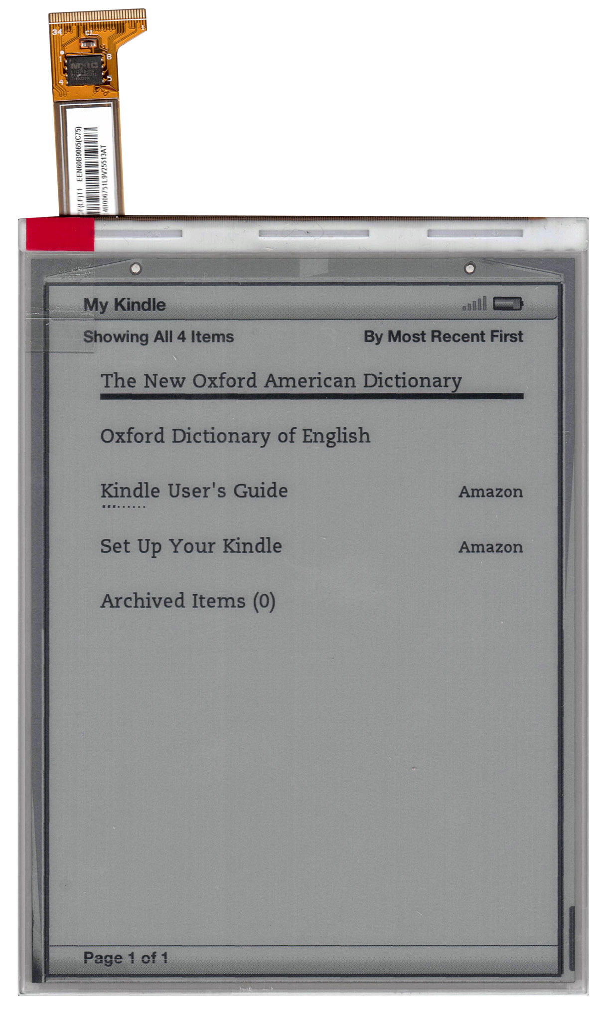 Экран для электронной книги e-ink 6" PVI ED060SCF(LF)T1
